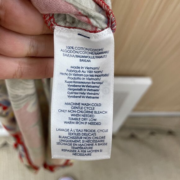 Chaps Red Floral Dress Size M - Picture 3 of 4